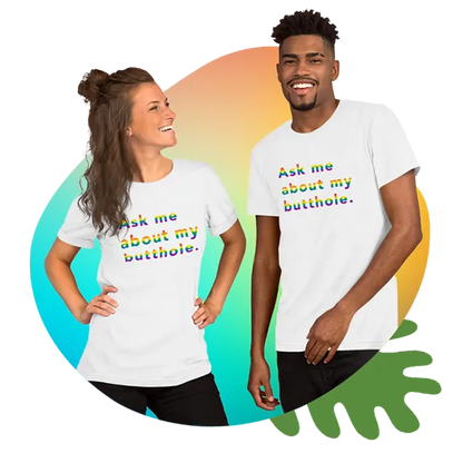 TUSHY Rainbow Butthole T-shirt